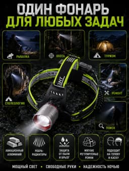 Фонарь налобный
