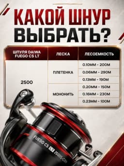 Катушка рыболовная DAIWA FUEGO CS LT2500-XH-0T