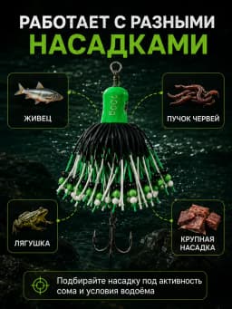 Оснастка тизер на сома 100г