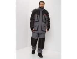 КОСТЮМ ЗИМНИЙ SIBERIA LUX ТКАНЬ BREATHABLE ЦВЕТ СЕРЫЙ/ЧЕРНЫЙ (РАЗМЕР: 52-54, РОСТ: 182-188)