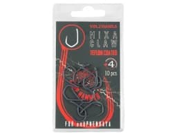 КРЮЧОК КАРПОВЫЙ VOLZHANKA MIXA CLAW TEFLON № 4 (10 ШТУК)