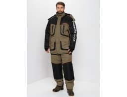 КОСТЮМ ЗИМНИЙ SIBERIA LUX ТКАНЬ BREATHABLE ЦВЕТ ХАКИ/ЧЕРНЫЙ (РАЗМЕР: 44-46, РОСТ: 182-188)