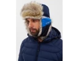 ШАПКА УШАНКА ЗИМНЯЯ YAKUTIA ЦВЕТ ТЁМНО-СИНИЙ ТКАНЬ GALAXY BREATHABLE МЕХ ВОЛК (РАЗМЕР 56-58)