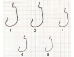 КРЮЧОК (ОФСЕТ) WORM, №6, ПОКРЫТИЕ BN (5 ШТ)