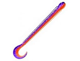 ПРИМАНКА ZUB-WORM-ZANDER 108ММ(4,3)-5ШТ, (ЦВЕТ 021) ФИОЛЕТОВЫЙ ВЕРХ -КРАСНЫЙ НИЗ