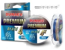 ШНУР DUNAEV MULTICOLOR BRAID PE X4 150М 0,12ММ