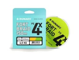 ШНУР DUNAEV FORTBRAID PEX4 DARK GREEN 150M #0.8/0,153
