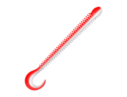 ПРИМАНКА ZUB-WORM-ZANDER 108ММ(4,3)-5ШТ, (ЦВЕТ 039) КРАСНЫЙ ВЕРХ-БЕЛЫЙ НИЗ