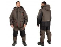 КОСТЮМ ЗИМНИЙ ПОПЛАВОК SIBERIA FLOATING ТКАНЬ BREATHABLE ЦВЕТ ХАКИ/ЧЕРНЫЙ (РАЗМЕР: 60-62, РОСТ: 188)