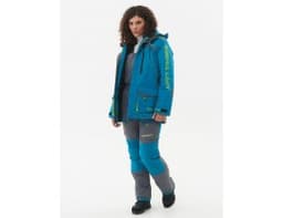 КОСТЮМ ЗИМНИЙ ЖЕНСКИЙ SIBERIA LADY ТКАНЬ BREATHABLE ЦВЕТ БИРЮЗА/СЕРЫЙ (РАЗМЕР: 40-42, РОСТ: 158-164)