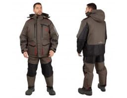 КОСТЮМ ЗИМНИЙ ПОПЛАВОК SIBERIA FLOATING ТКАНЬ BREATHABLE ЦВЕТ ХАКИ/ЧЕРНЫЙ (РАЗМЕР: 56-58, РОСТ: 182)
