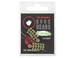СТОПОР ДЛЯ РАЗМЕЩЕНИЯ НА КРЮЧКЕ VOLZHANKA HOOK BEADS ЦВЕТ TRANS GREEN (2ШТ/УП)