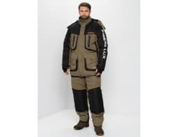 КОСТЮМ ЗИМНИЙ SIBERIA LUX ТКАНЬ BREATHABLE ЦВЕТ ХАКИ/ЧЕРНЫЙ (РАЗМЕР: 48-50, РОСТ: 170-176)