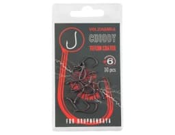 КРЮЧОК КАРПОВЫЙ VOLZHANKA CHODDY TEFLON №6 (10 ШТУК)