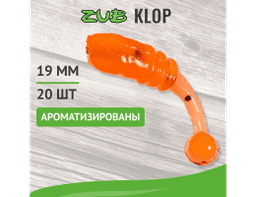 ПРИМАНКА ZUB-KLOP 19ММ(0,7)-20ШТ, (ЦВЕТ 250) МОРКОВНЫЙ С БЛЕСТКАМИ