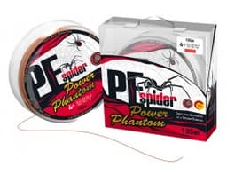 ШНУР POWER PHANTOM 8X, PE SPIDER, 135М, ОРАНЖЕВЫЙ #2, 0,23ММ, 19КГ