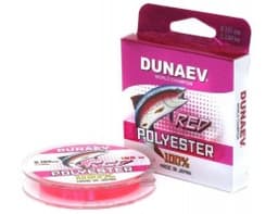 ЛЕСКА DUNAEV POLYESTER RED 0.165ММ 100М