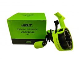КАТУШКА ЗИМНЯЯ JIG IT TEAM DUBNA VIB SPECIAL G2 LIME, RIGHT HAND
