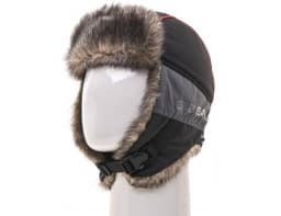 ШАПКА УШАНКА ЗИМНЯЯ SIBERIA ТКАНЬ BREATHABLE ЦВЕТ СЕРЫЙ/ЧЕРНЫЙ ИСК. МЕХ НОРКА (РАЗМЕР 58-60)
