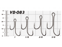 КРЮЧКИ ДВОЙНИК VD-083 (BN) DOUBLE RYDER № 2/0, 1000 ШТ/УП