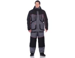 КОСТЮМ ЗИМНИЙ SIBERIA LUX ТКАНЬ BREATHABLE ЦВЕТ СЕРЫЙ/ЧЕРНЫЙ (РАЗМЕР: 56-58, РОСТ: 170-176)