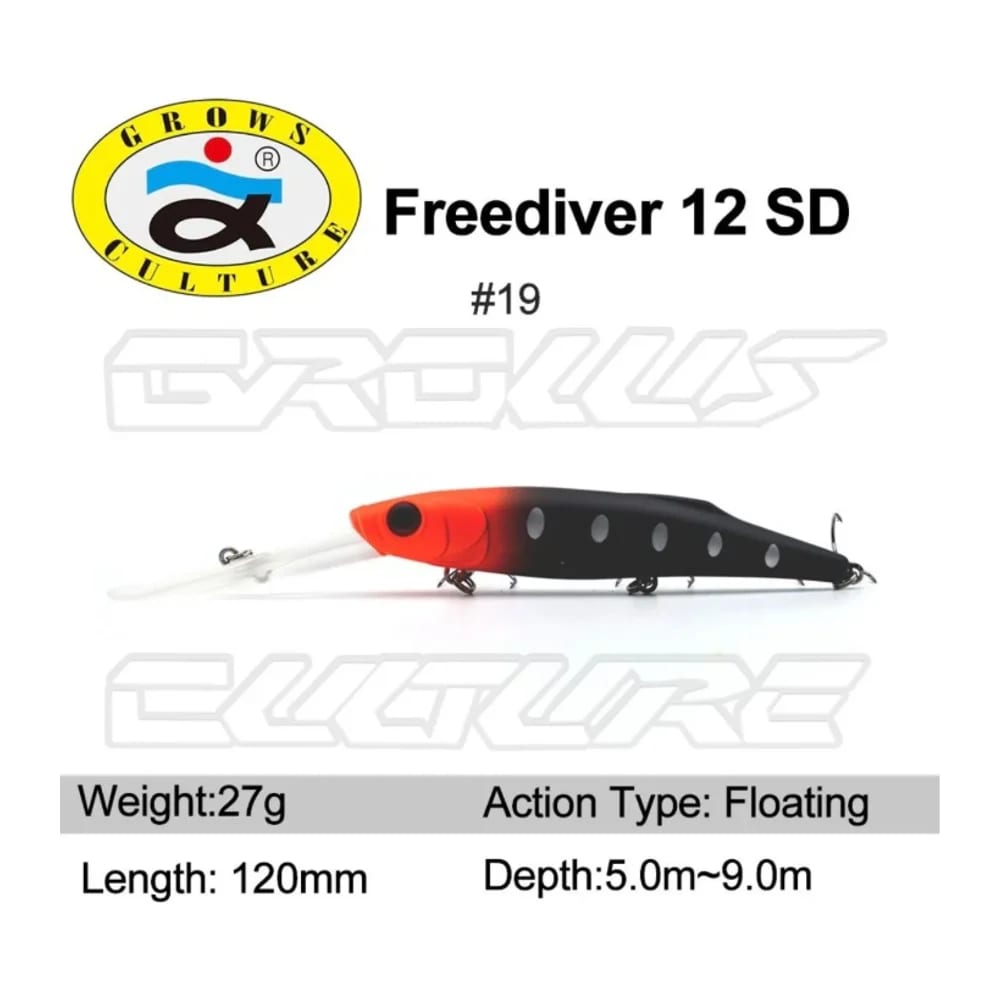 Воблер FREEDIVER 12 SD #19 120mm 27g 5-9m — улучшенное фото