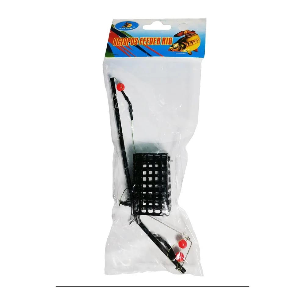 Карповый монтаж с металл. кормушкой Octopus Feeder Rig, 50 гр — улучшенное фото
