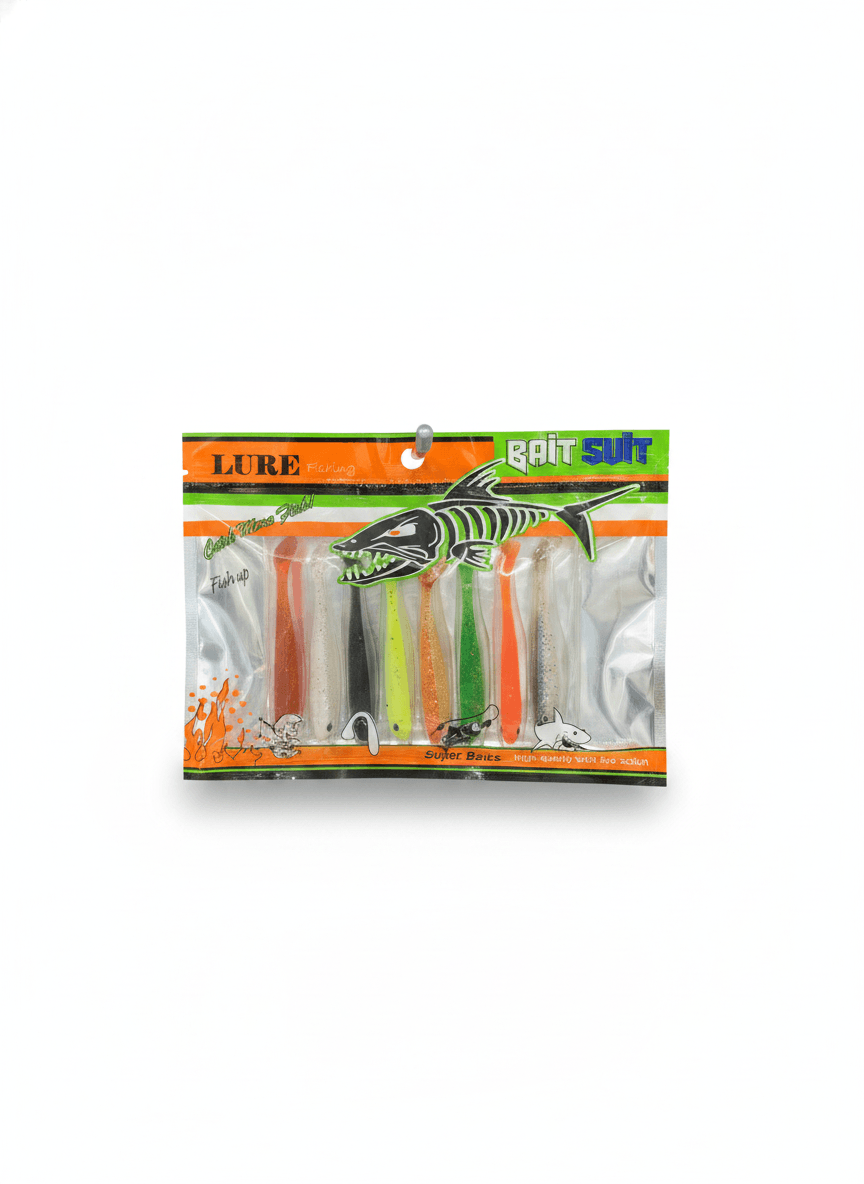Набор силиконовых приманок LURE BAIT SUIT 8 шт — улучшенное фото