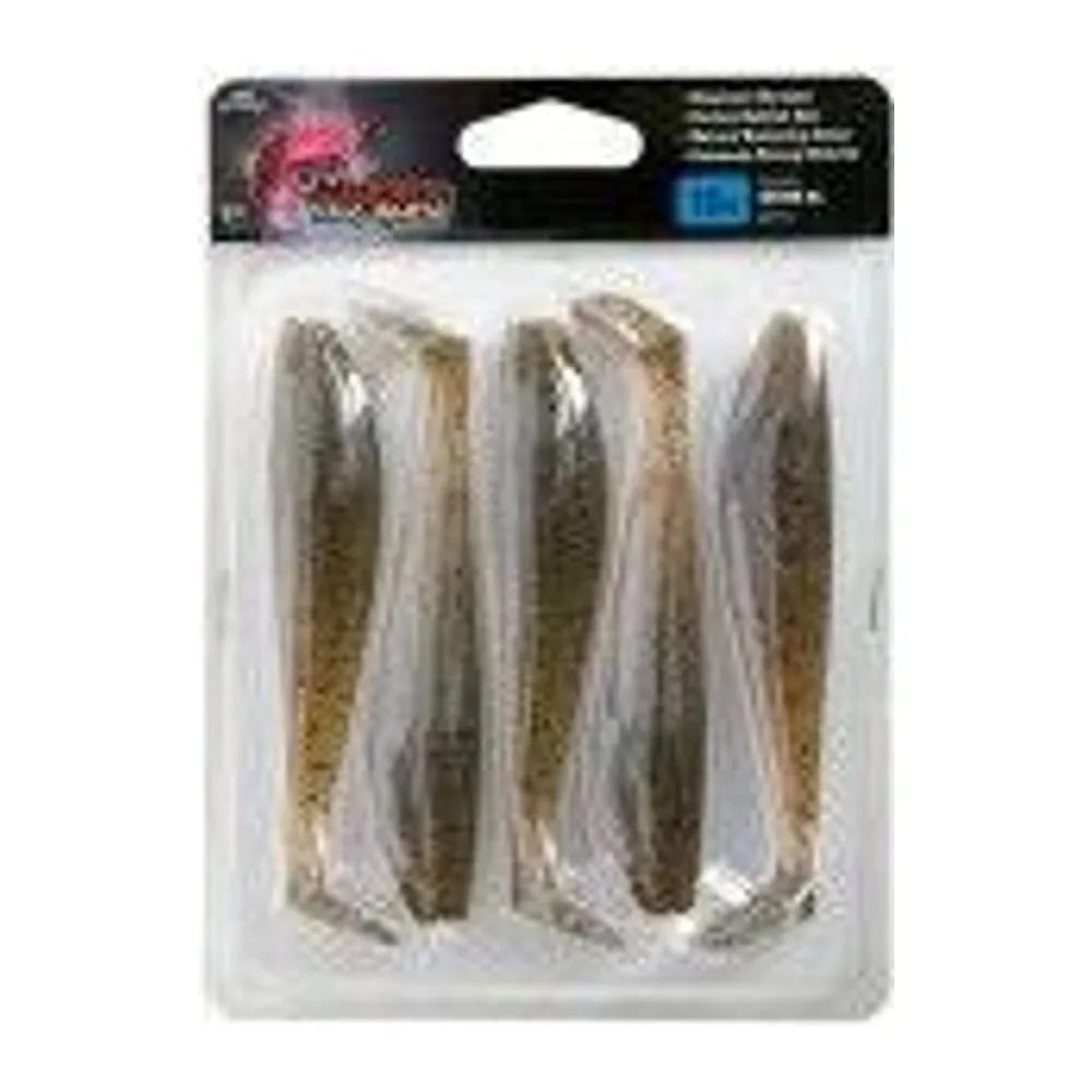 МЯГКИЕ ПРИМАНКИ RAGE ZANDER PRO SHAD ULTRA UV 4.75/12CM - MOTOR OIL X 5PCS NZS021 — улучшенное фото