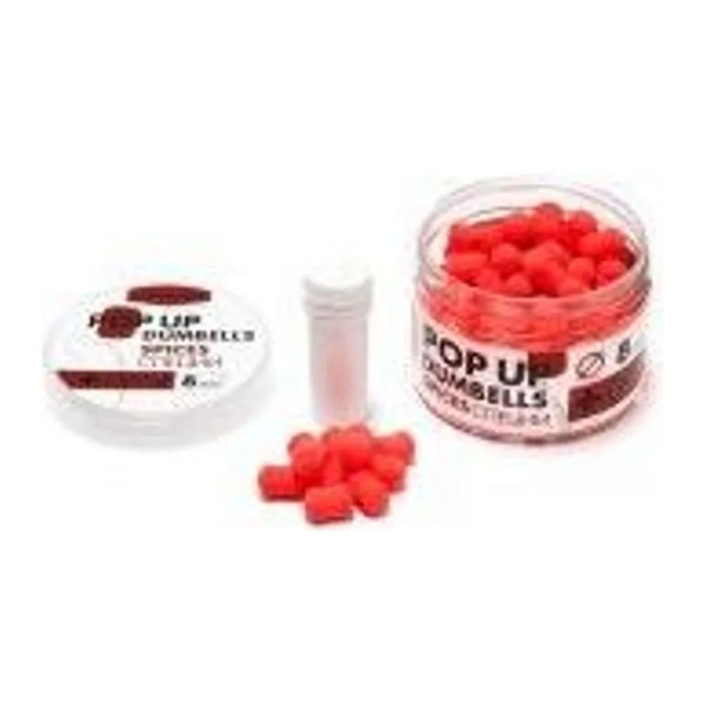 ПЛАВАЮЩИЕ БОЙЛЫ-DUMBELLS+DIPS СО ВКУСОМ И АРОМАТОМ СПЕЦИЙ 8ММ 60Г. БАНКА — улучшенное фото