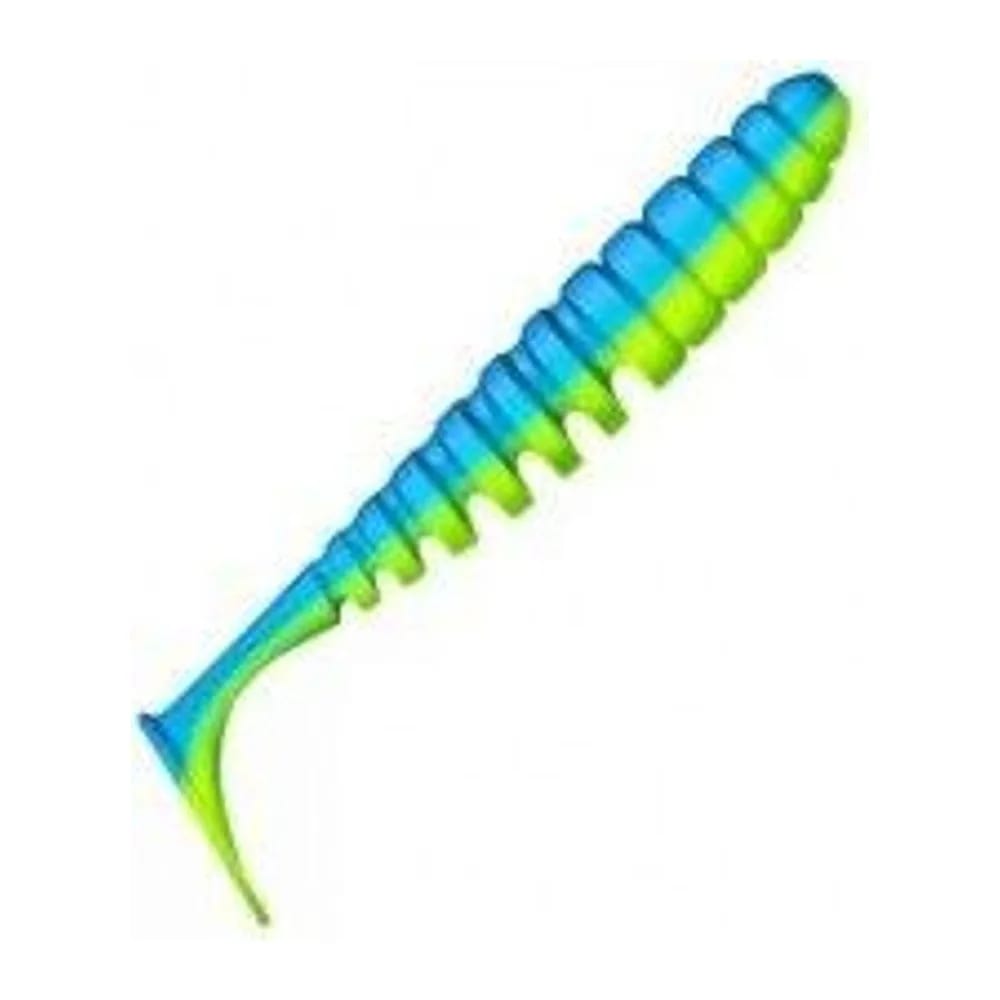 ПРИМАНКА ZUB-SHAD 120ММ(4,7)-5ШТ, (ЦВЕТ 020) СИНИЙ ВЕРХ - ЖЕЛТЫЙ НИЗ — улучшенное фото