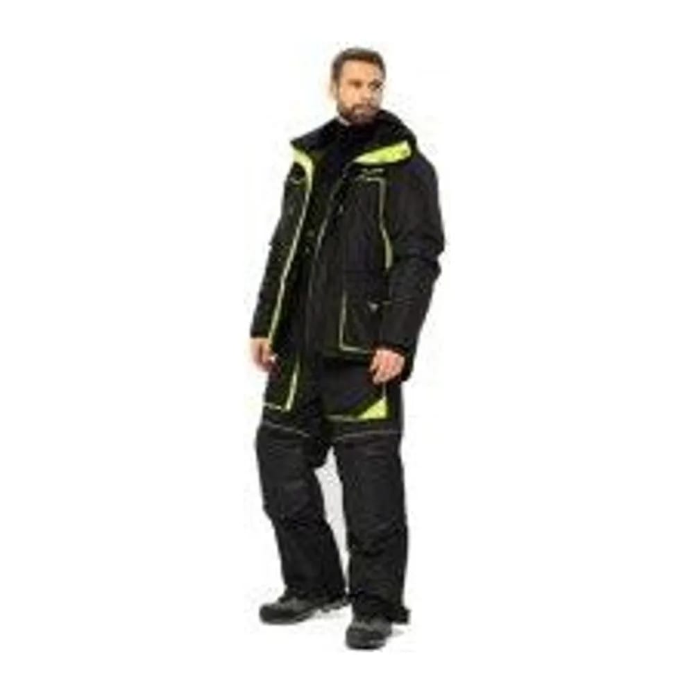КОСТЮМ ЗИМНИЙ ELBRUS ТКАНЬ HIT MEMBRANE ЦВЕТ ЧЕРНЫЙ/ЛАЙМ (РАЗМЕР: 48-50, РОСТ: 170-176) — улучшенное фото