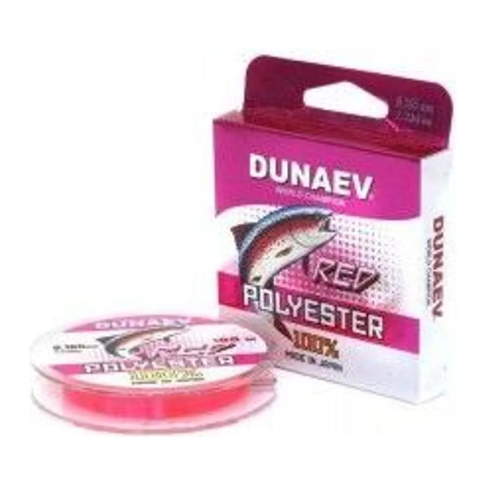 ЛЕСКА DUNAEV POLYESTER RED 0.165ММ 100М — улучшенное фото