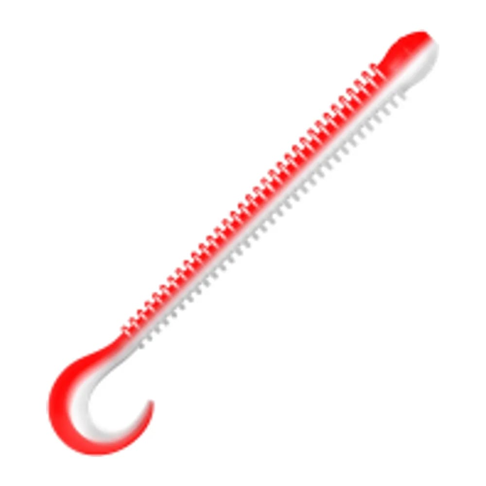 ПРИМАНКА ZUB-WORM-ZANDER 108ММ(4,3)-5ШТ, (ЦВЕТ 039) КРАСНЫЙ ВЕРХ-БЕЛЫЙ НИЗ — улучшенное фото