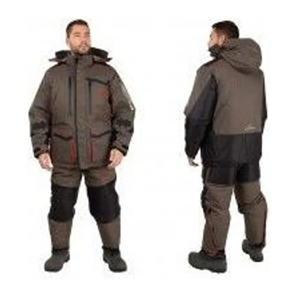 КОСТЮМ ЗИМНИЙ ПОПЛАВОК SIBERIA FLOATING ТКАНЬ BREATHABLE ЦВЕТ ХАКИ/ЧЕРНЫЙ (РАЗМЕР: 56-58, РОСТ: 182) — улучшенное фото