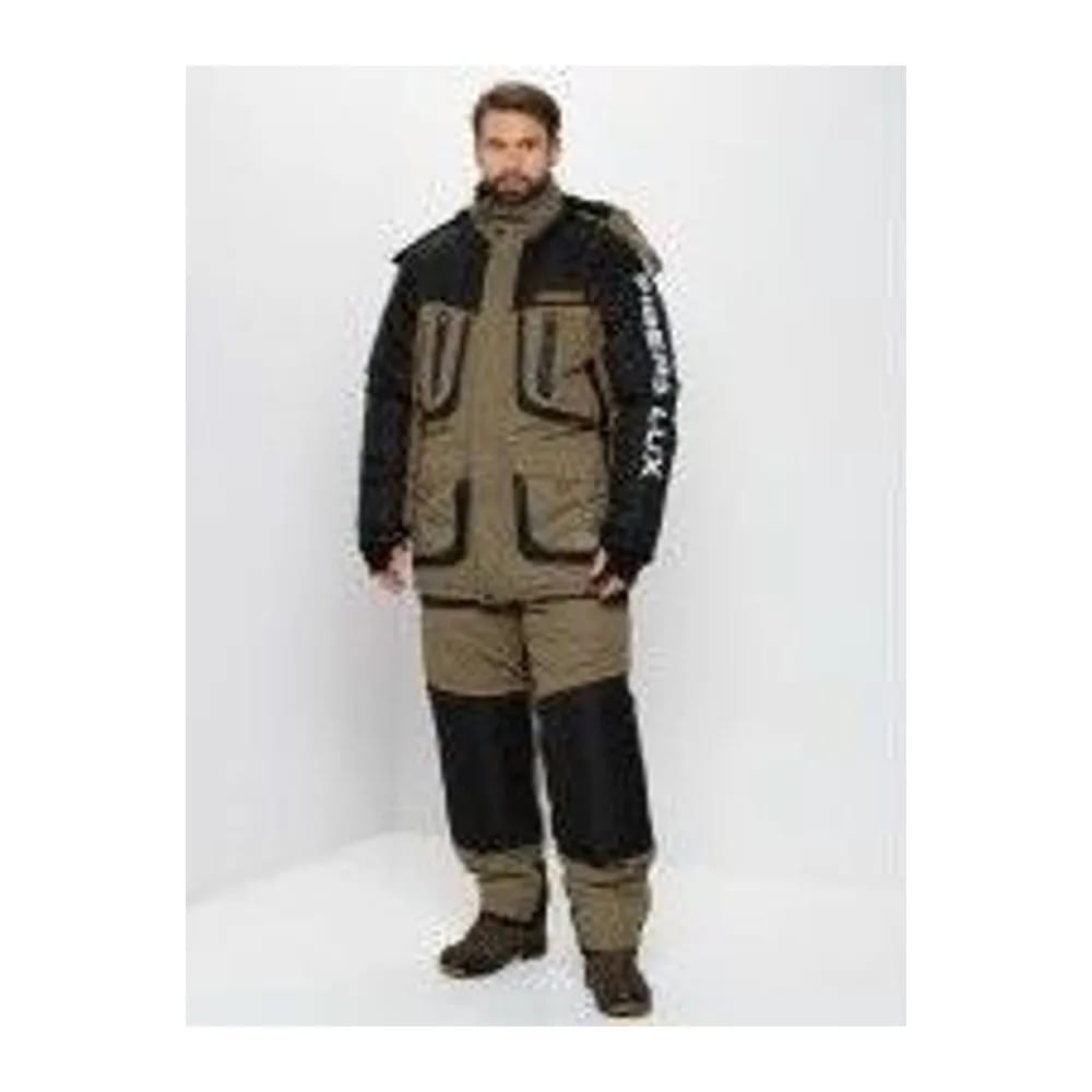 КОСТЮМ ЗИМНИЙ SIBERIA LUX ТКАНЬ BREATHABLE ЦВЕТ ХАКИ/ЧЕРНЫЙ (РАЗМЕР: 48-50, РОСТ: 170-176) — улучшенное фото