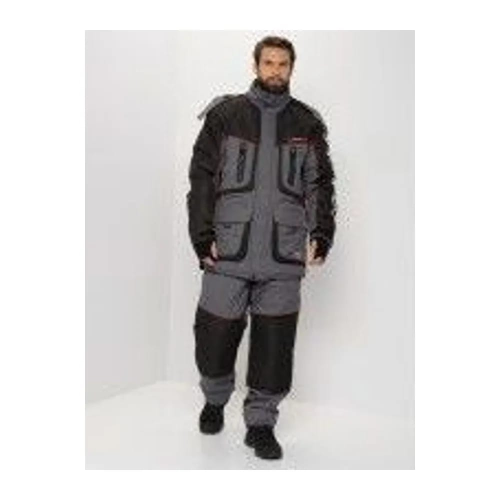 КОСТЮМ ЗИМНИЙ SIBERIA LUX ТКАНЬ BREATHABLE ЦВЕТ СЕРЫЙ/ЧЕРНЫЙ (РАЗМЕР: 52-54, РОСТ: 182-188) — улучшенное фото