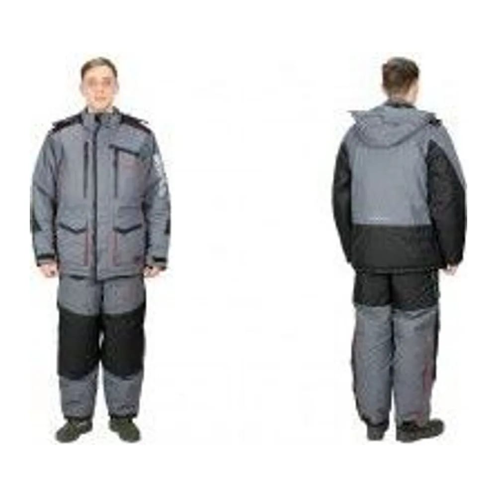 КОСТЮМ ЗИМНИЙ SIBERIA ЦВЕТ СЕРЫЙ/ЧЕРНЫЙ ТКАНЬ BREATHABLE (РАЗМЕР: 48-50, РОСТ: 170-176) — улучшенное фото