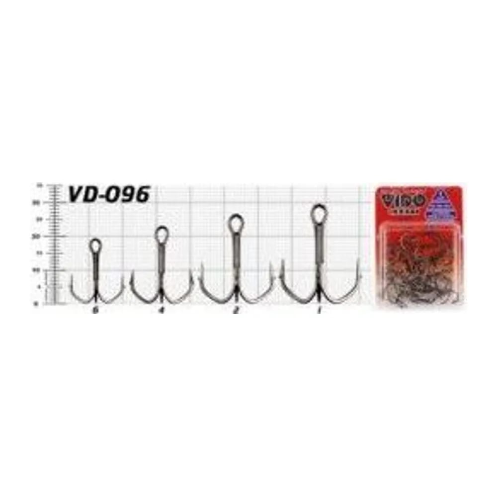 КРЮЧКИ ТРОЙНИК VD-096 (BN) OUTBARB TREBLE HOOKS №1, 25 ШТ/УП — улучшенное фото
