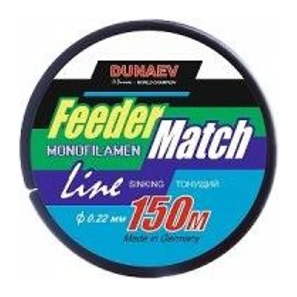 ЛЕСКА DUNAEV FEEDER-MATCH SINKING BLACK 0.22ММ 150М — улучшенное фото
