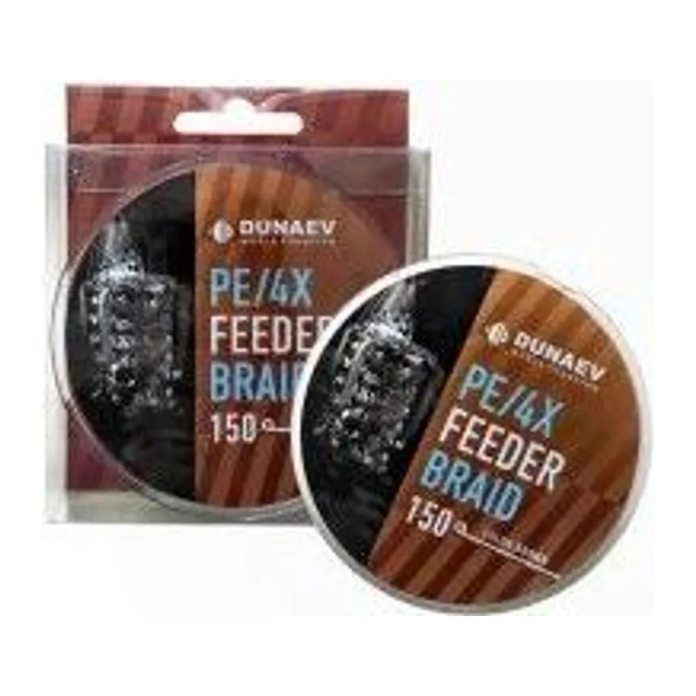 ШНУР DUNAEV FEEDER BRAID PE X4 150М 0,24ММ КОРИЧНЕВЫЙ — улучшенное фото