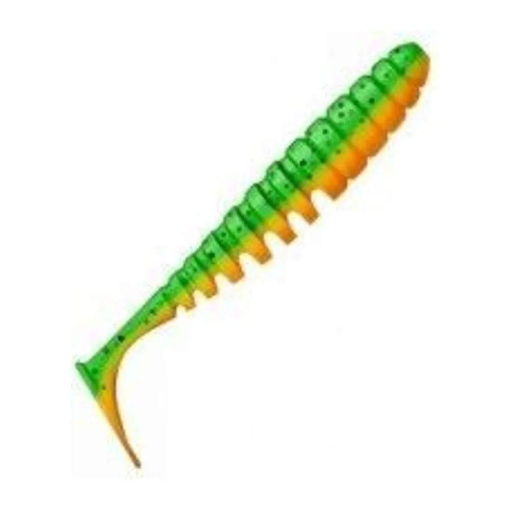 ПРИМАНКА ZUB-SHAD 90ММ(3,5)-5ШТ, (ЦВЕТ 022) ЗЕЛЕНЫЙ ВЕРХ -ОРАНЖЕВЫЙ НИЗ — улучшенное фото