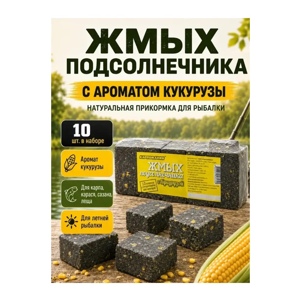 Жмых подсолнечника с кукурузой — улучшенное фото