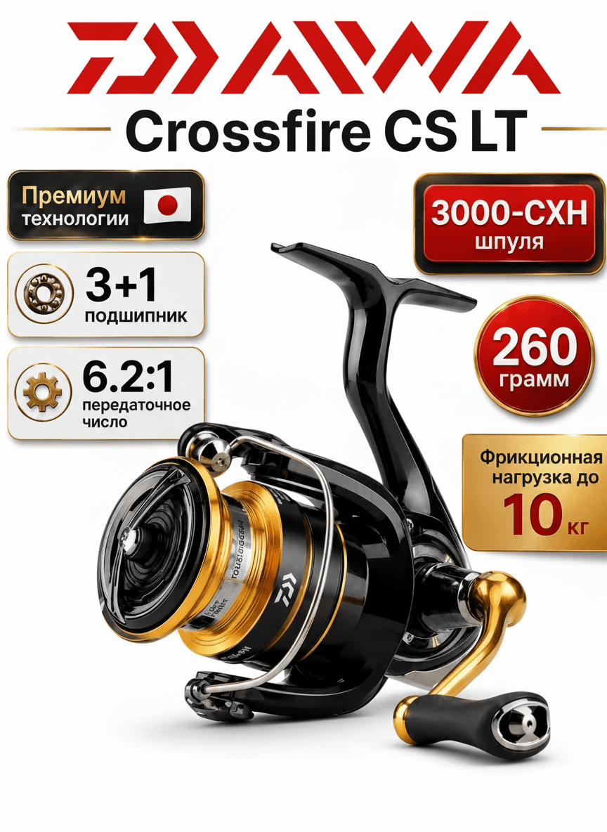 Daiwa Катушка для спиннинга 3000-CXH — улучшенное фото